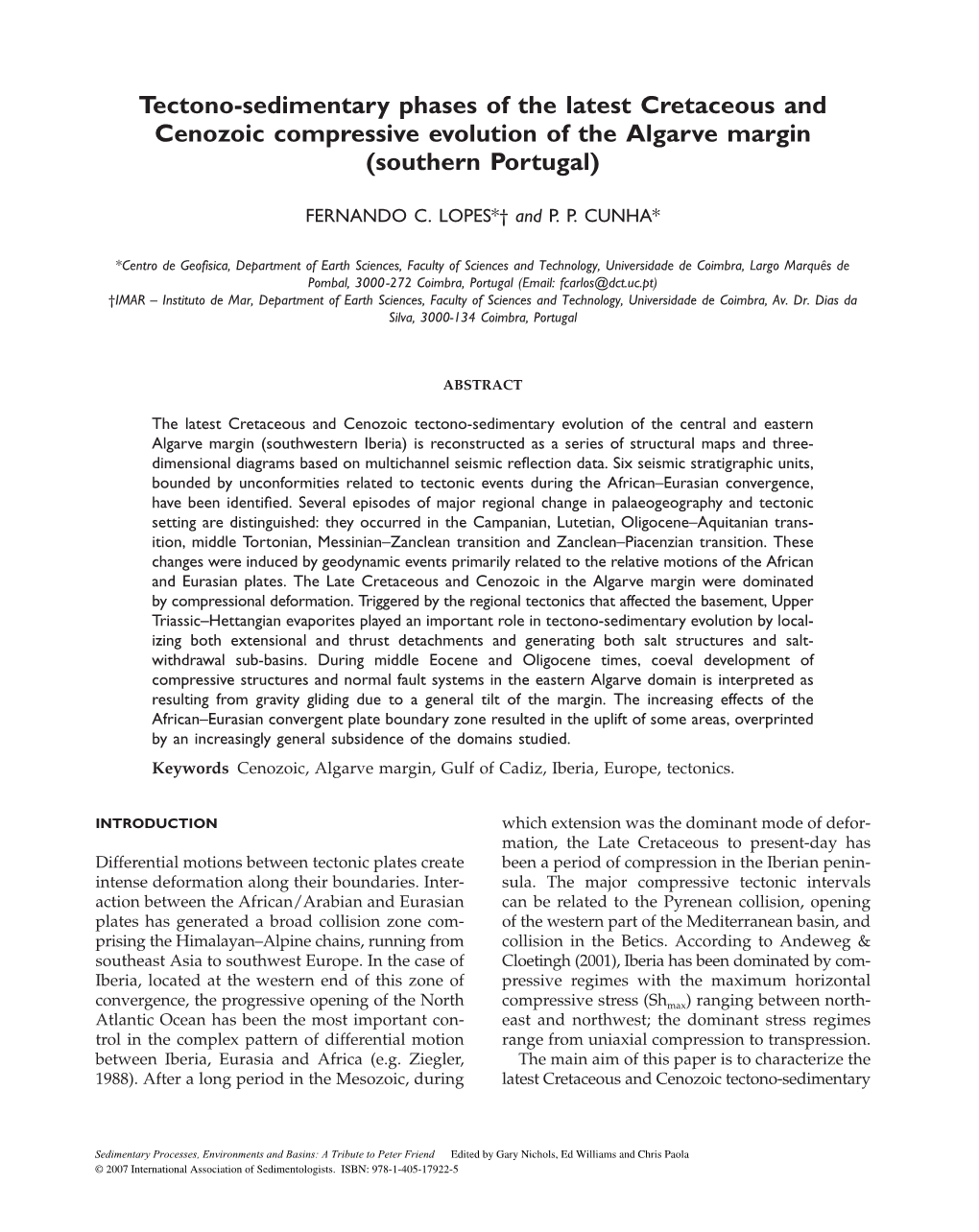 Tectono-Sedimentary Phases of the Latest Cretaceous and Cenozoic Compressive Evolution of the Algarve Margin (Southern Portugal)