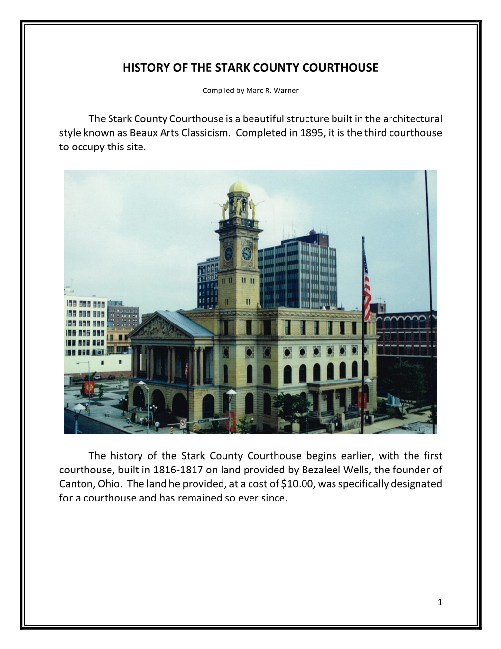 History of the Courthouse