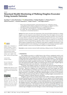 Structural Health Monitoring of Walking Dragline Excavator Using Acoustic Emission
