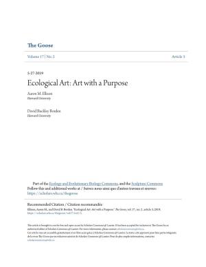 Ecological Art: Art with a Purpose Aaron M