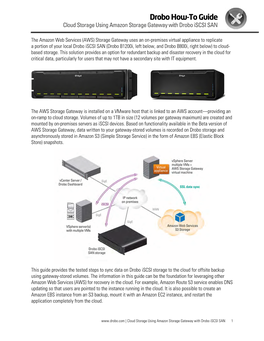 Cloud Storage Using Amazon Storage Gateway with Drobo Iscsi SAN