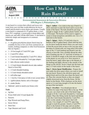 How Can I Make a Rain Barrel?