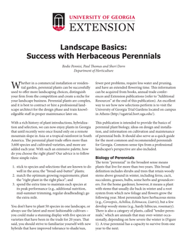 Success with Herbaceous Perennials