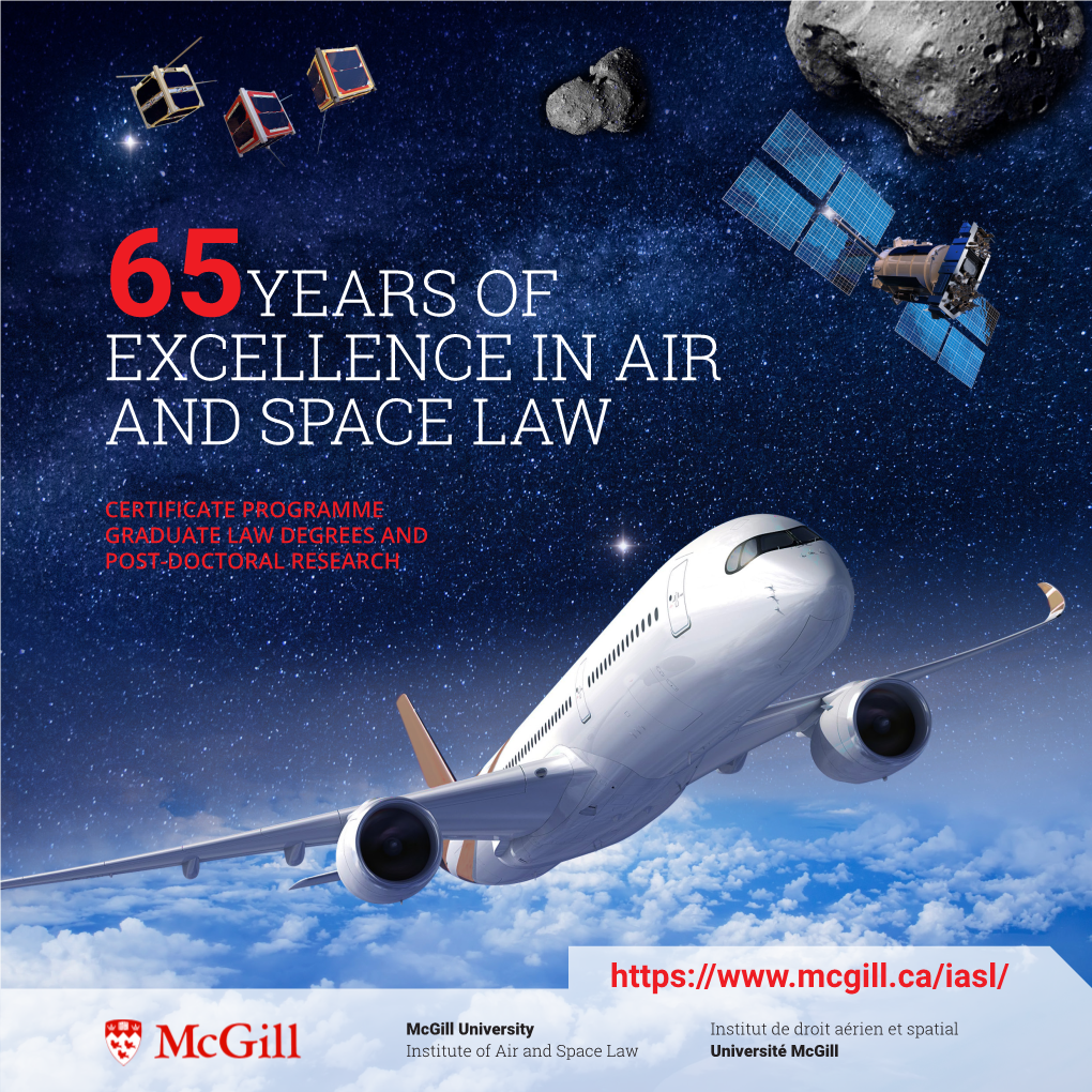 65Years of Excellence in Air and Space Law