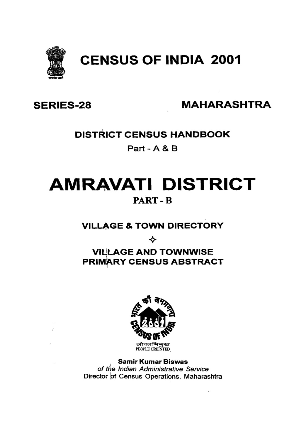 District Census Handbook, Amravati, Part-B, Part XII-A & B, Series-28