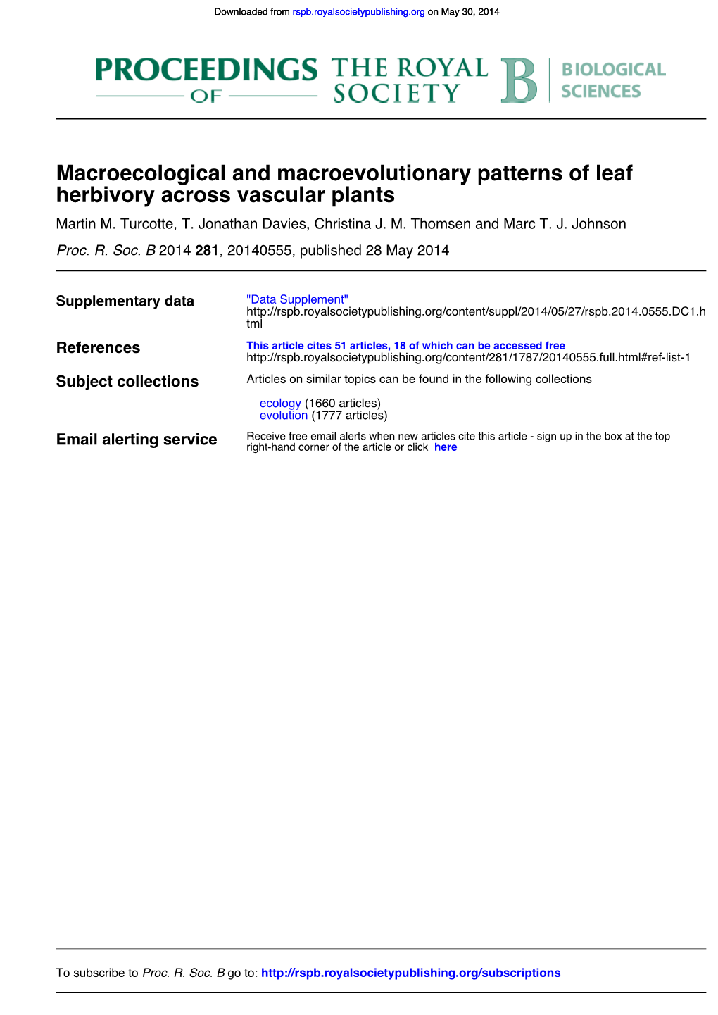 Herbivory Across Vascular Plants Macroecological And