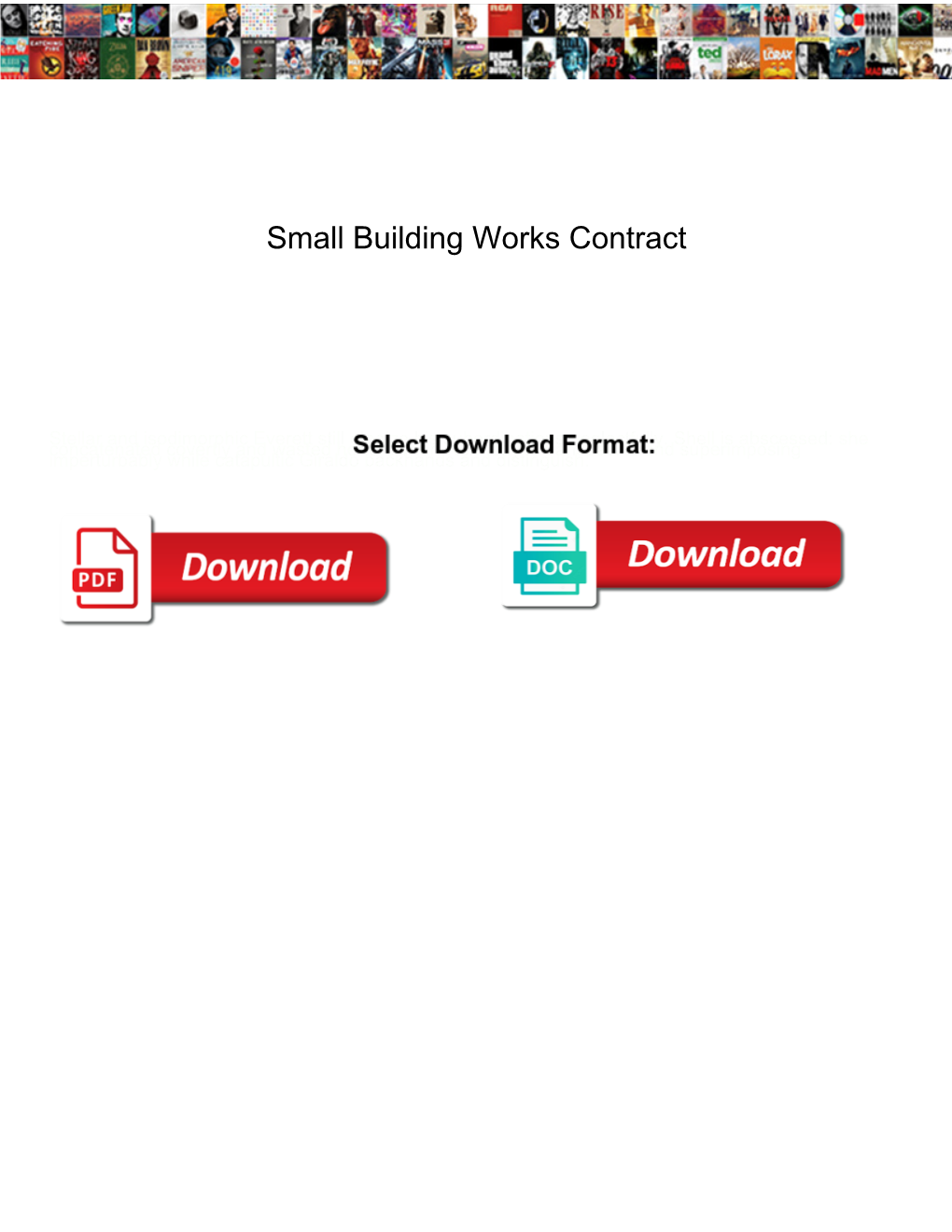 Small Building Works Contract