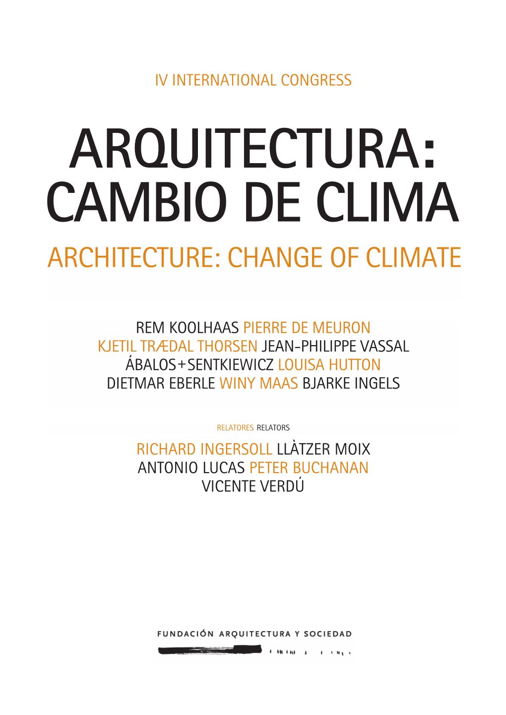 Dossier Arquitectura Cambio De Clima DEF.Indd