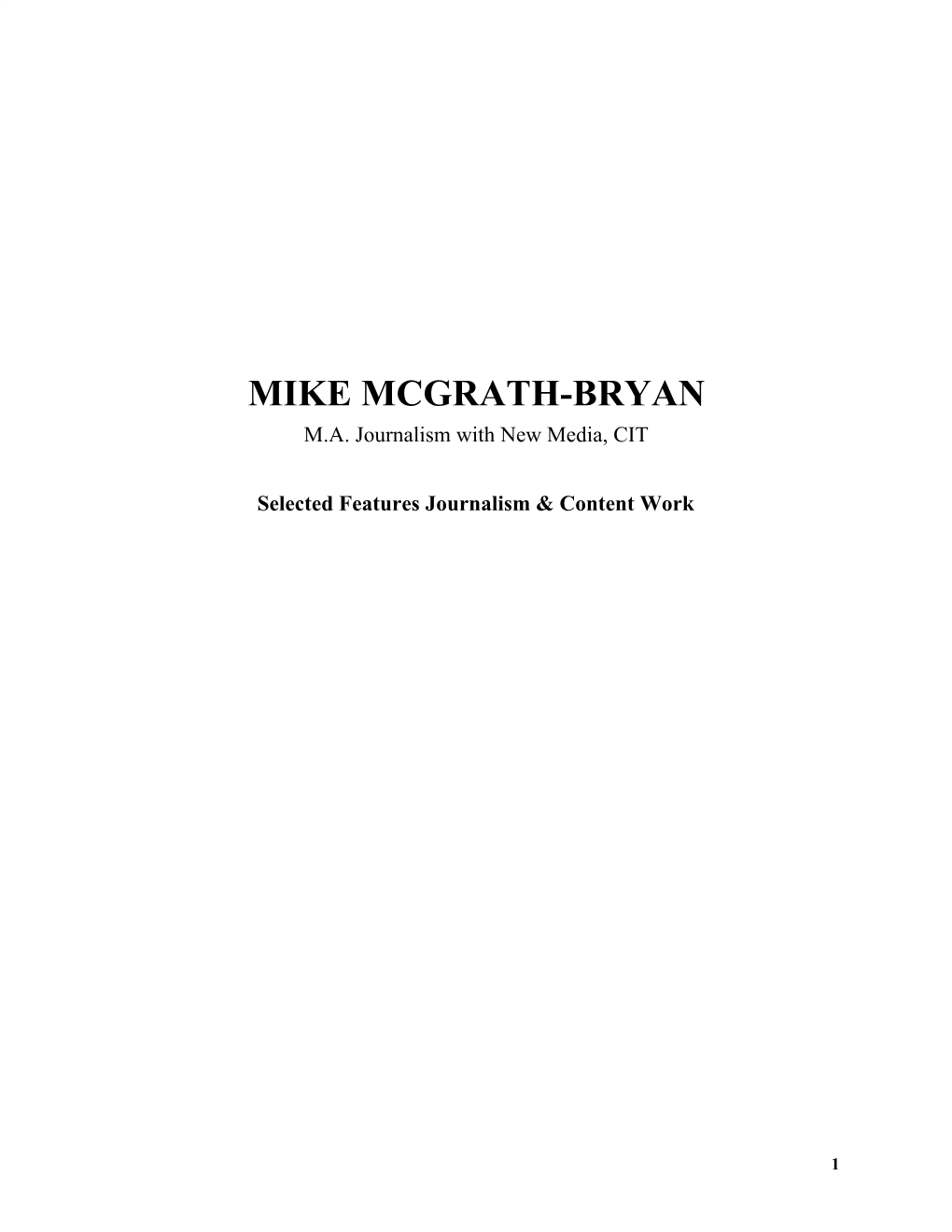 Mike Mcgrath-Bryan M.A