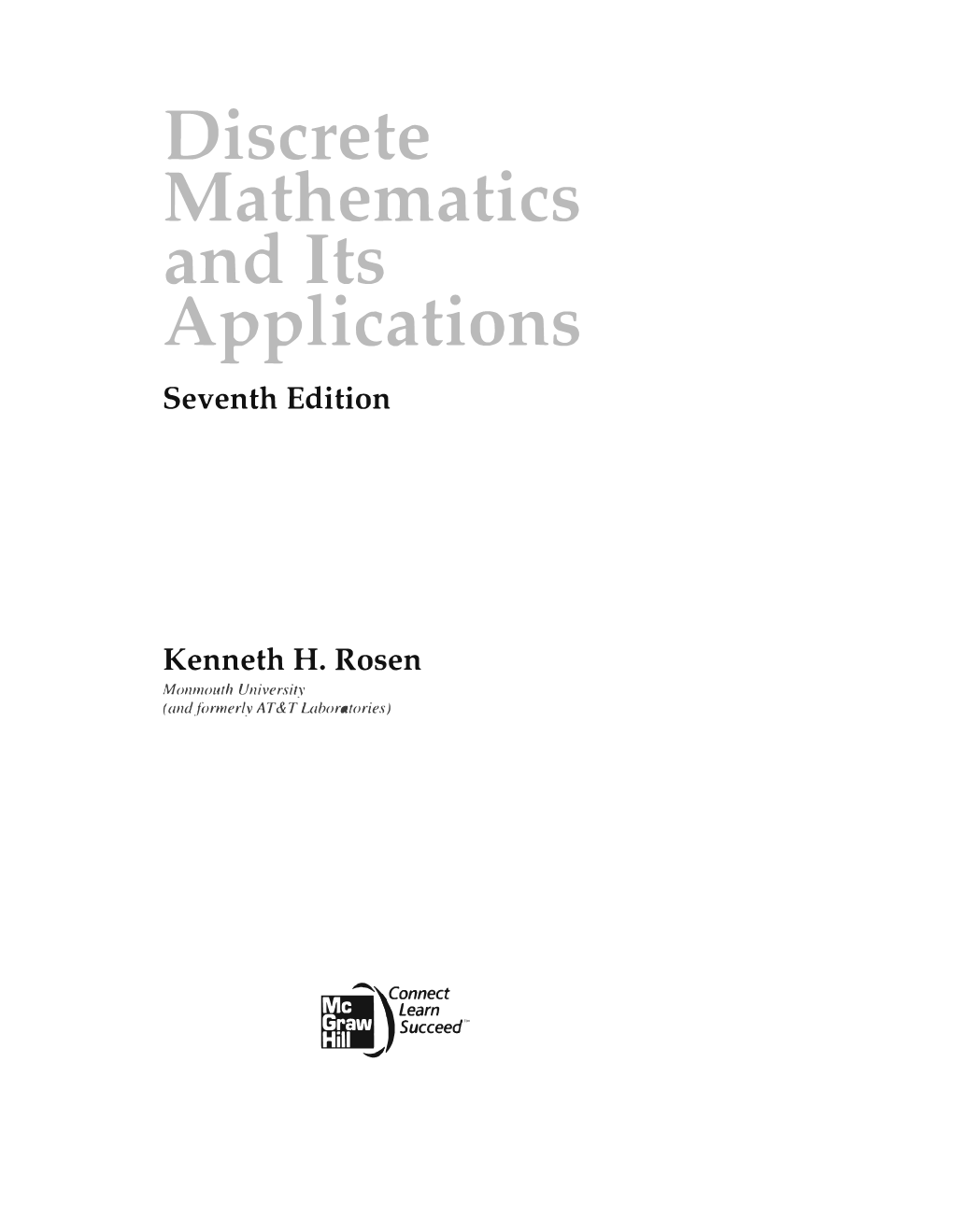 Discrete Mathematics and Its Applications Seventh Edition