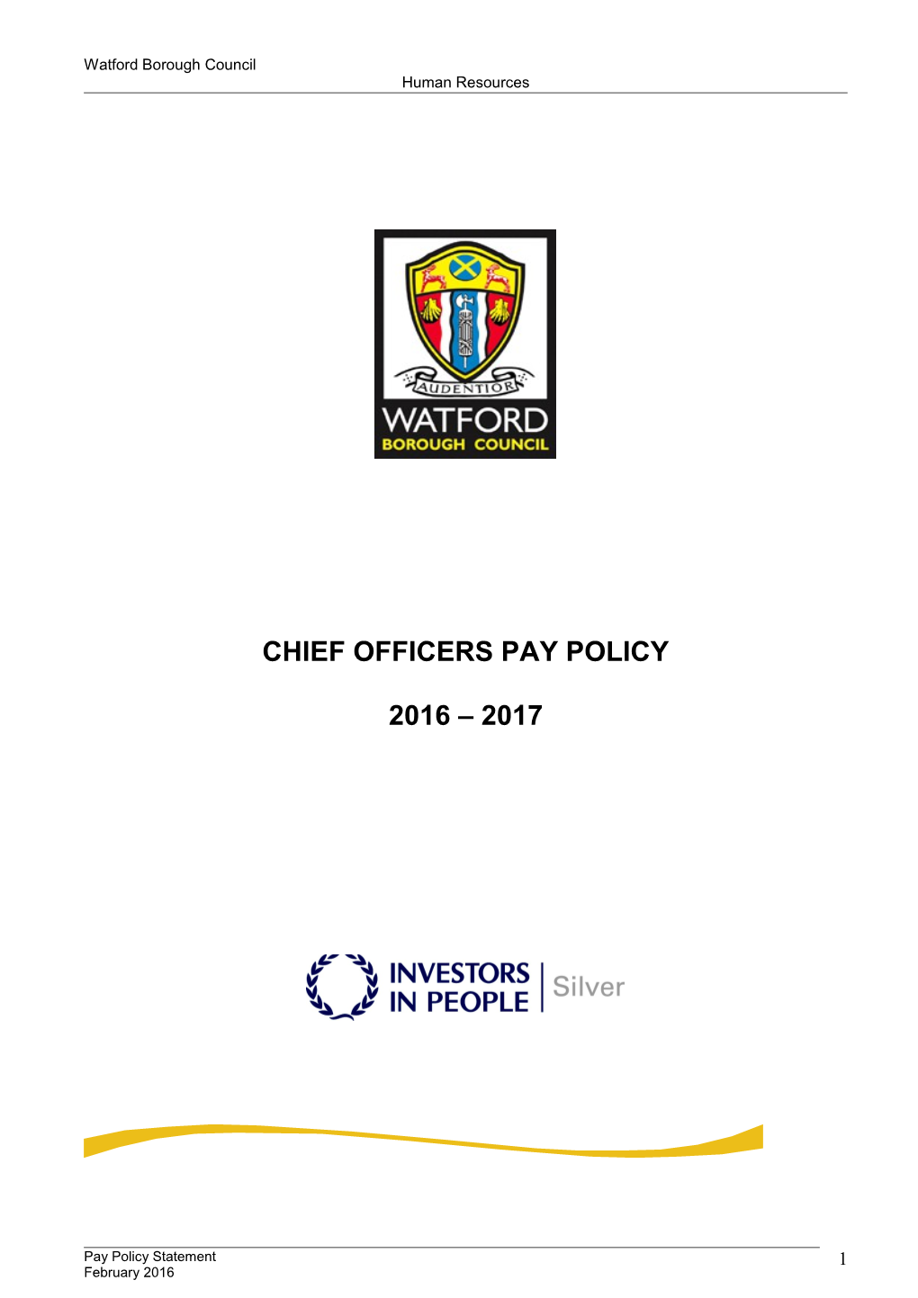 Chief Officers Pay Policy