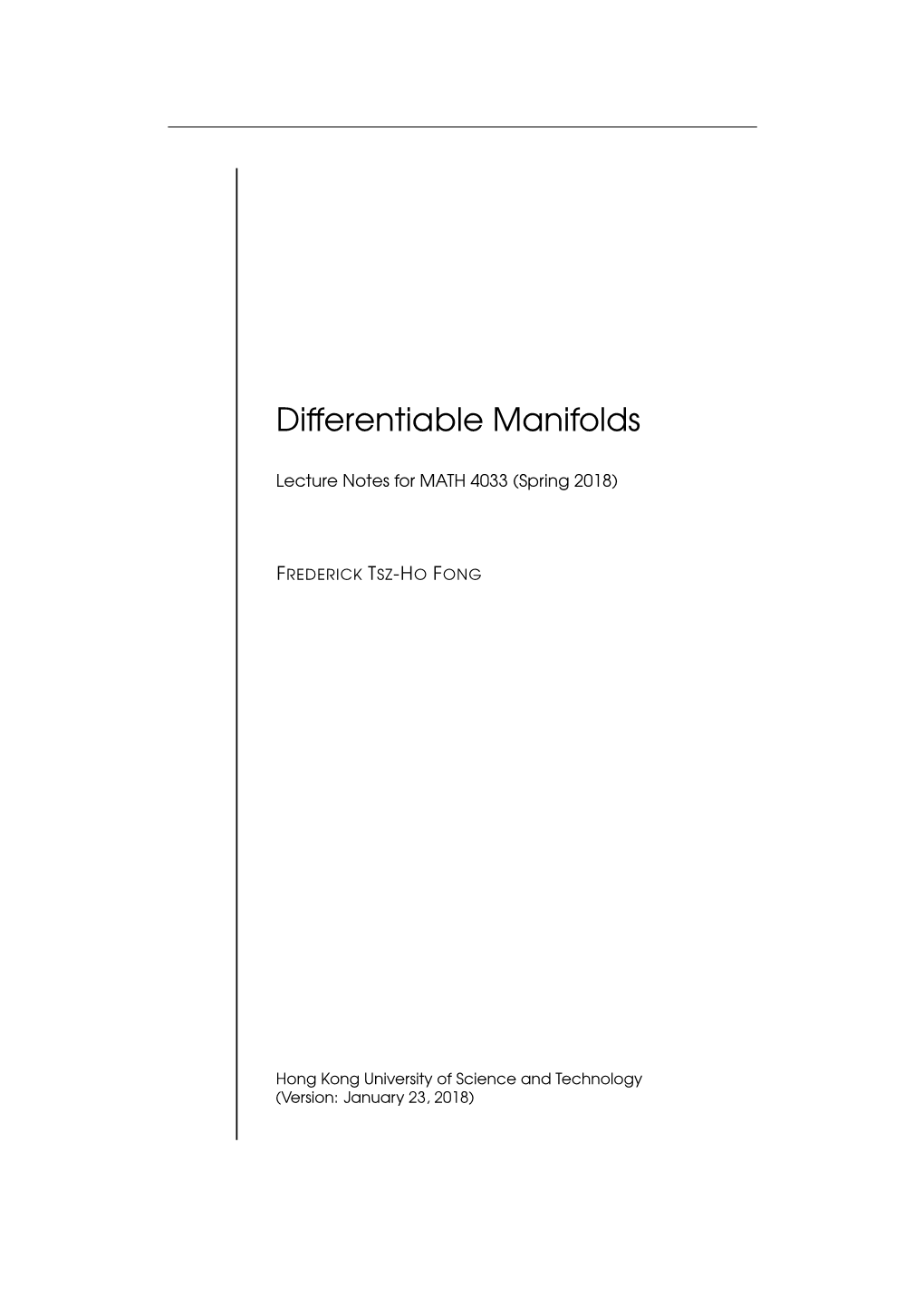 Differentiable Manifolds