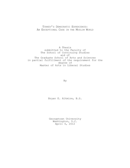 A Thesis Submitted to the Faculty of the School of Continuing