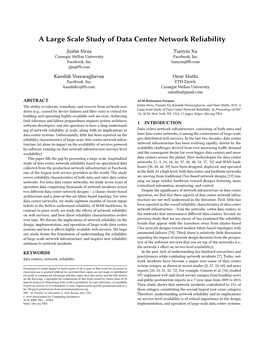 A Large Scale Study of Data Center Network Reliability