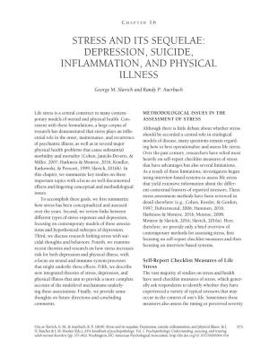 Depression, Suicide, Inflammation, and Physical Illness