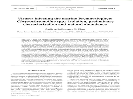 Viruses Infecting the Marine Prymnesiophyte Chrysochromulina Spp.: Isolation, Preliminary Characterization and Natural Abundance