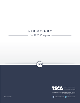 DIRECTORY the 112Th Congress