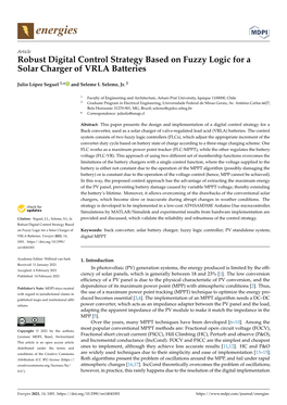 Robust Digital Control Strategy Based on Fuzzy Logic for a Solar Charger of VRLA Batteries