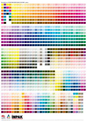 Simulations of PANTONE MATCHING SYSTEM Colors