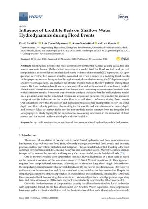 Influence of Erodible Beds on Shallow Water Hydrodynamics During Flood Events