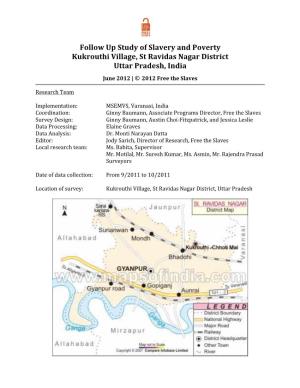 Follow up Study of Slavery and Poverty Kukrouthi Village, St Ravidas Nagar District Uttar Pradesh, India
