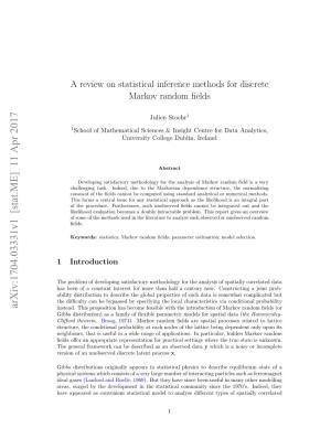 A Review on Statistical Inference Methods for Discrete Markov Random ﬁelds