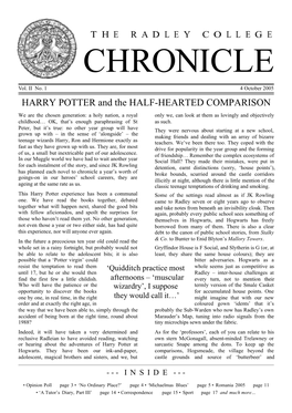 HARRY POTTER and the HALF-HEARTED COMPARISON