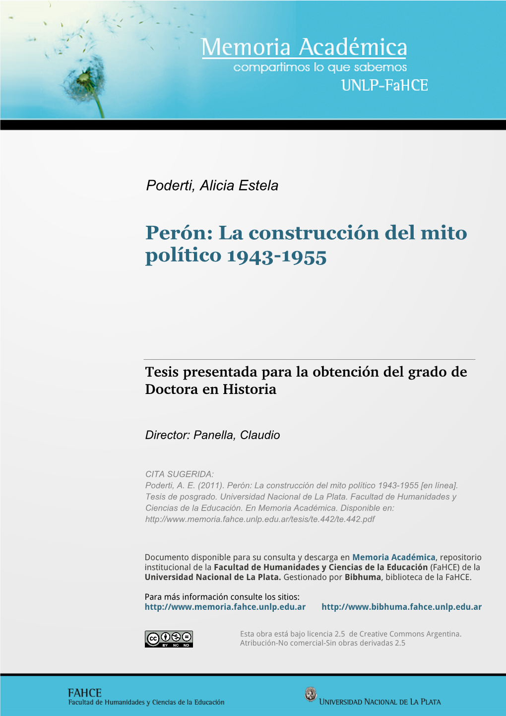 Perón: La Construcción Del Mito Político 1943-1955