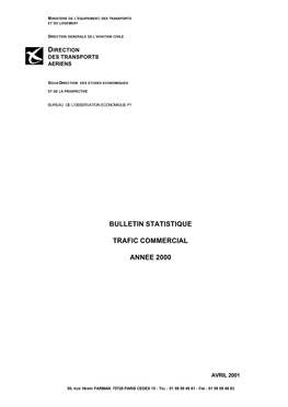 Bulletin De Statistiques Commerciales 2000