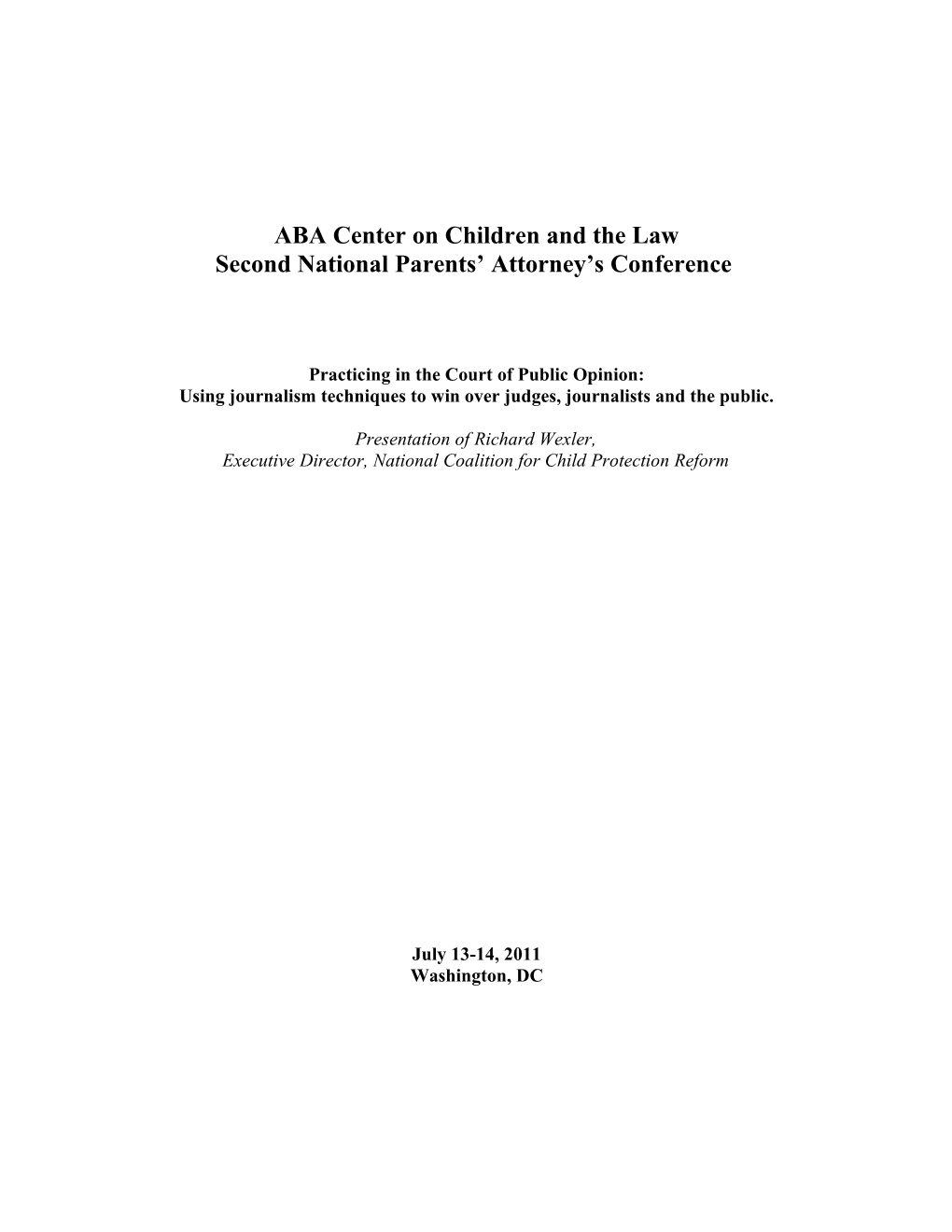 ABA Center on Children and the Law