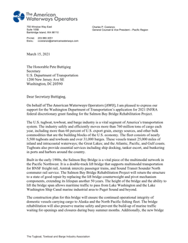 AWO Letter of Support for Salmon Bay Bridge