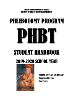 Phlebotomy Student Handbook