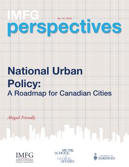 National Urban Policy: a Roadmap for Canadian Cities
