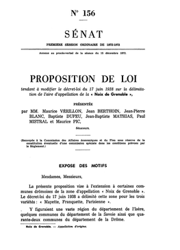 Senat Proposition De