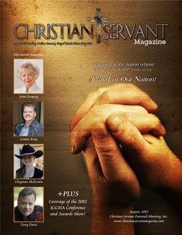 Coverage of the 2015 ICGMA Conference and Awards Show! August, 2015 Christian Servant Outreach Ministry, Inc