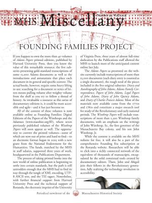 Founding Families Project