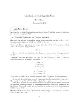 Groebner Bases and Applications