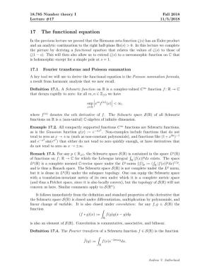 17 the Functional Equation