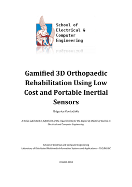 Gamified 3D Orthopaedic Rehabilitation Using Low Cost and Portable Inertial Sensors