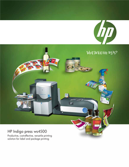 HP Indigo Press Ws4500