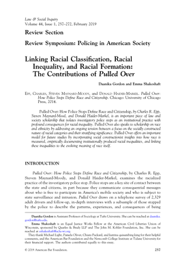 Linking Racial Classification, Racial