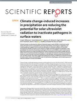 Climate Change-Induced Increases in Precipitation Are Reducing The