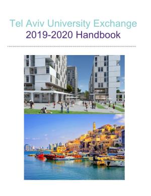 Tel Aviv University Exchange 2019-2020 Handbook