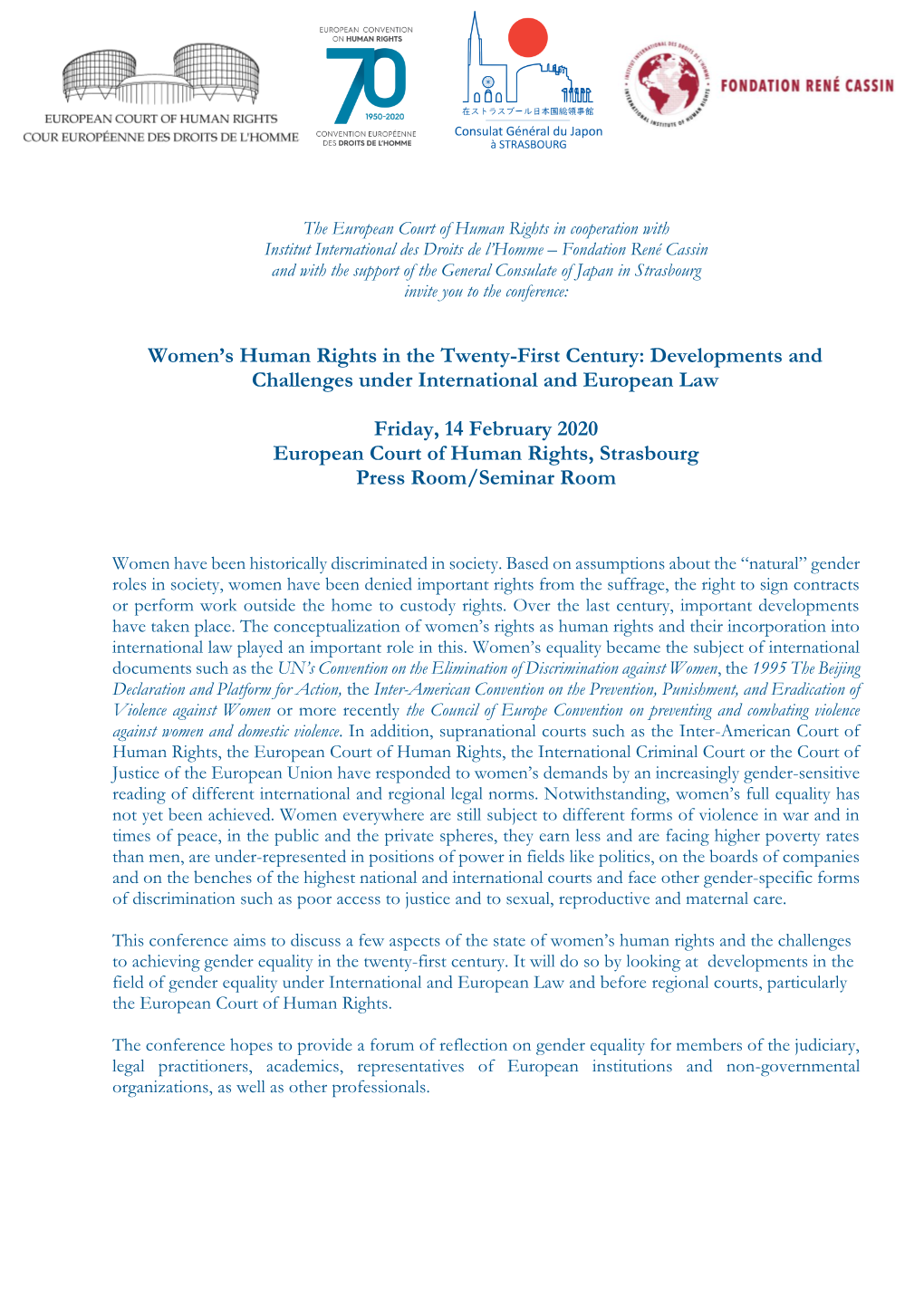 Women's Human Rights in the Twenty