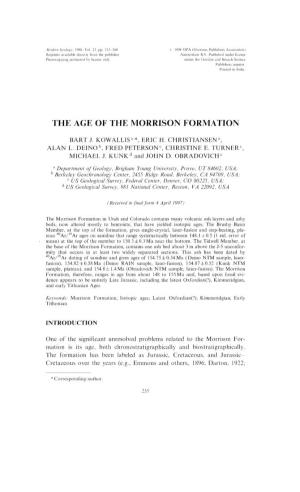 The Age of the Morrison Formation