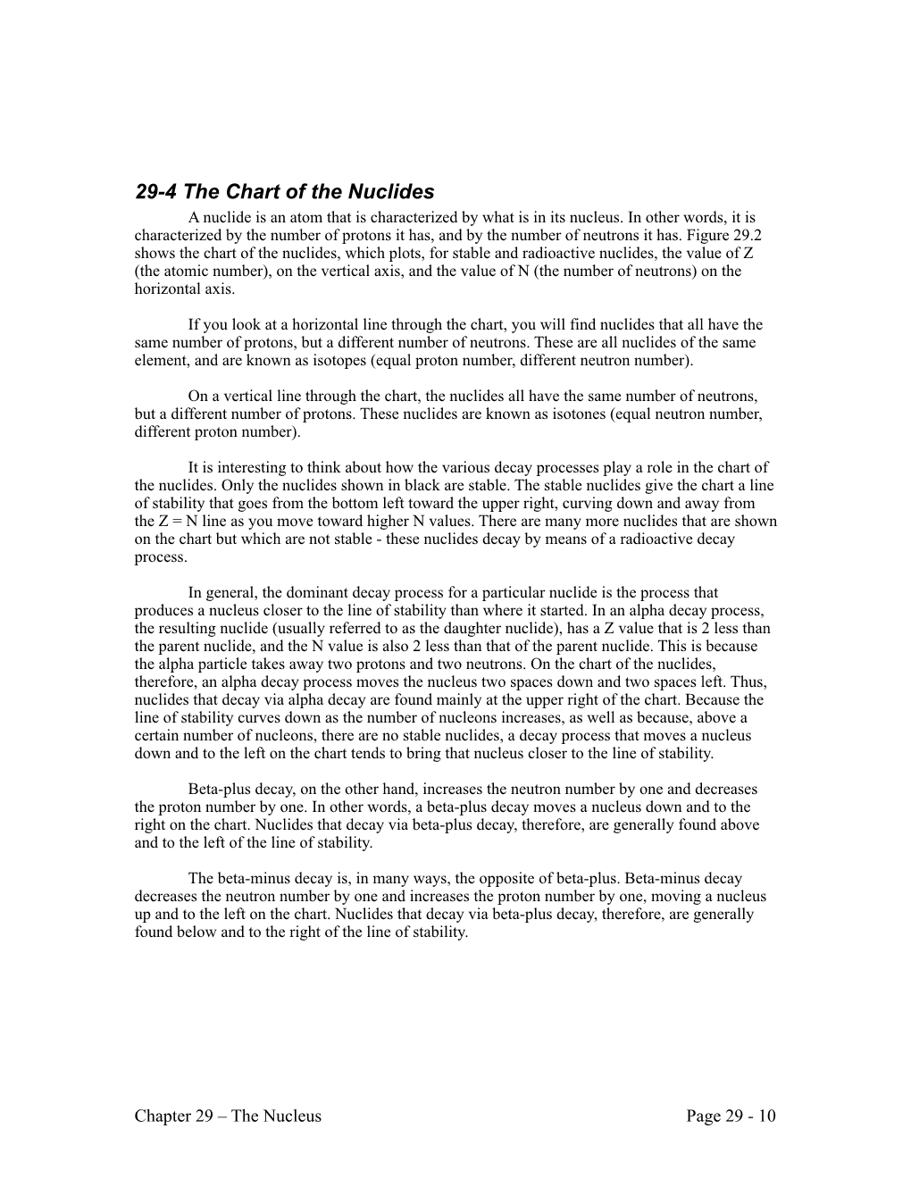 Section 29-4: the Chart of the Nuclides