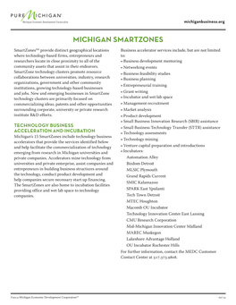 Michigan Smartzones Fact Sheet