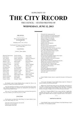 Stated Meeting 9/19/95