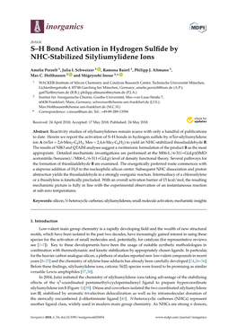 S–H Bond Activation in Hydrogen Sulfide by NHC-Stabilized