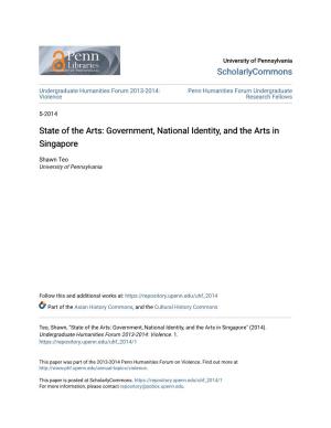 Government, National Identity, and the Arts in Singapore